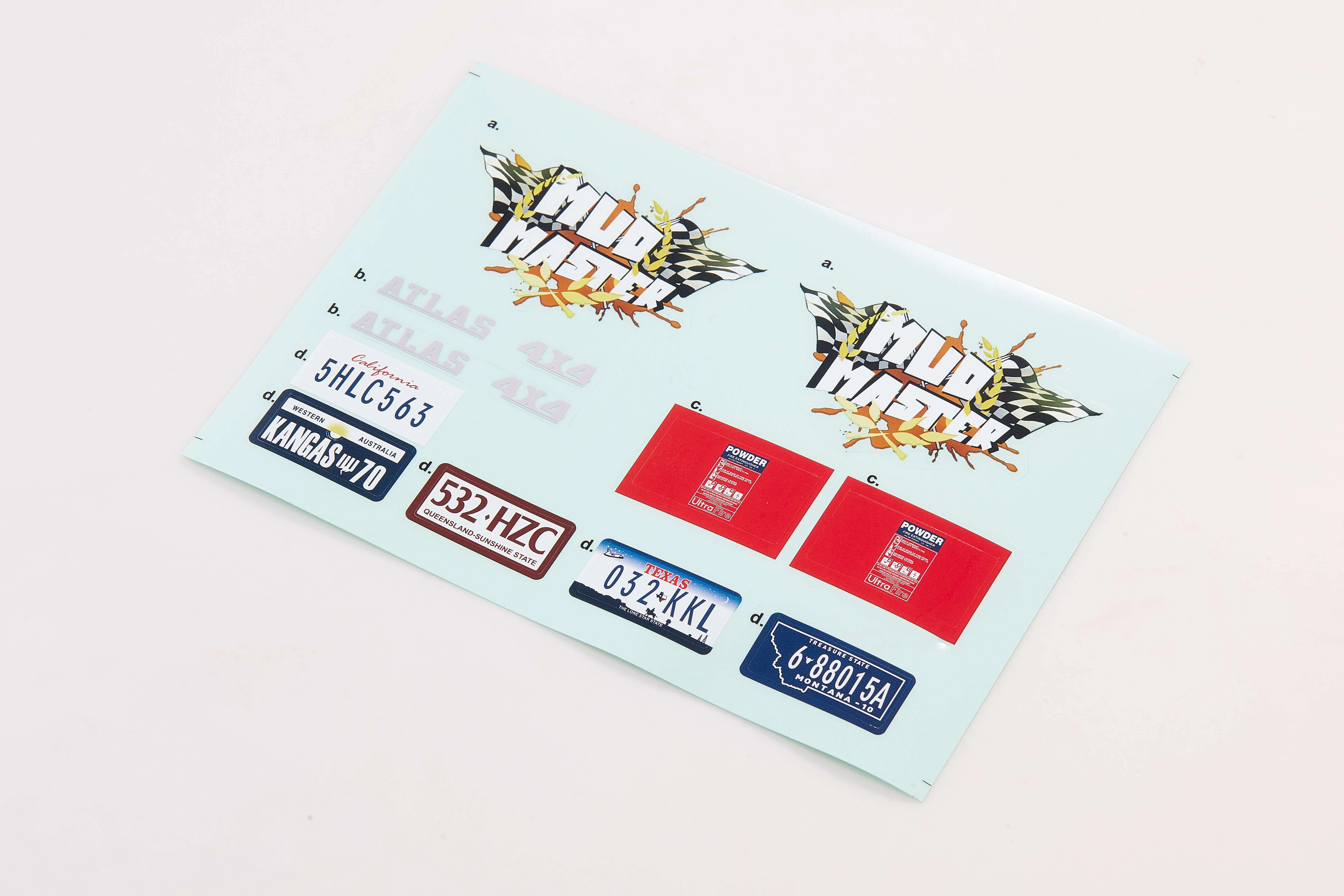 Atlas 4x4 Scale Car Decal - 1:10 Detail Perfect!